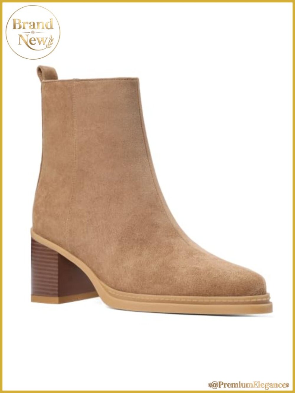 Womens Chunky Block Heel Pointed Toe Ankle Booties Side Zip Fall Winter